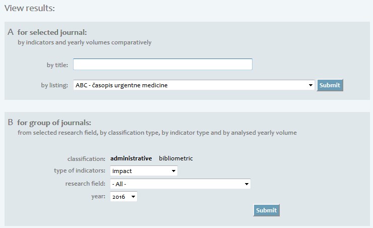 View results